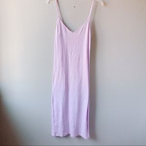 Lilac Fitted Midi Dress